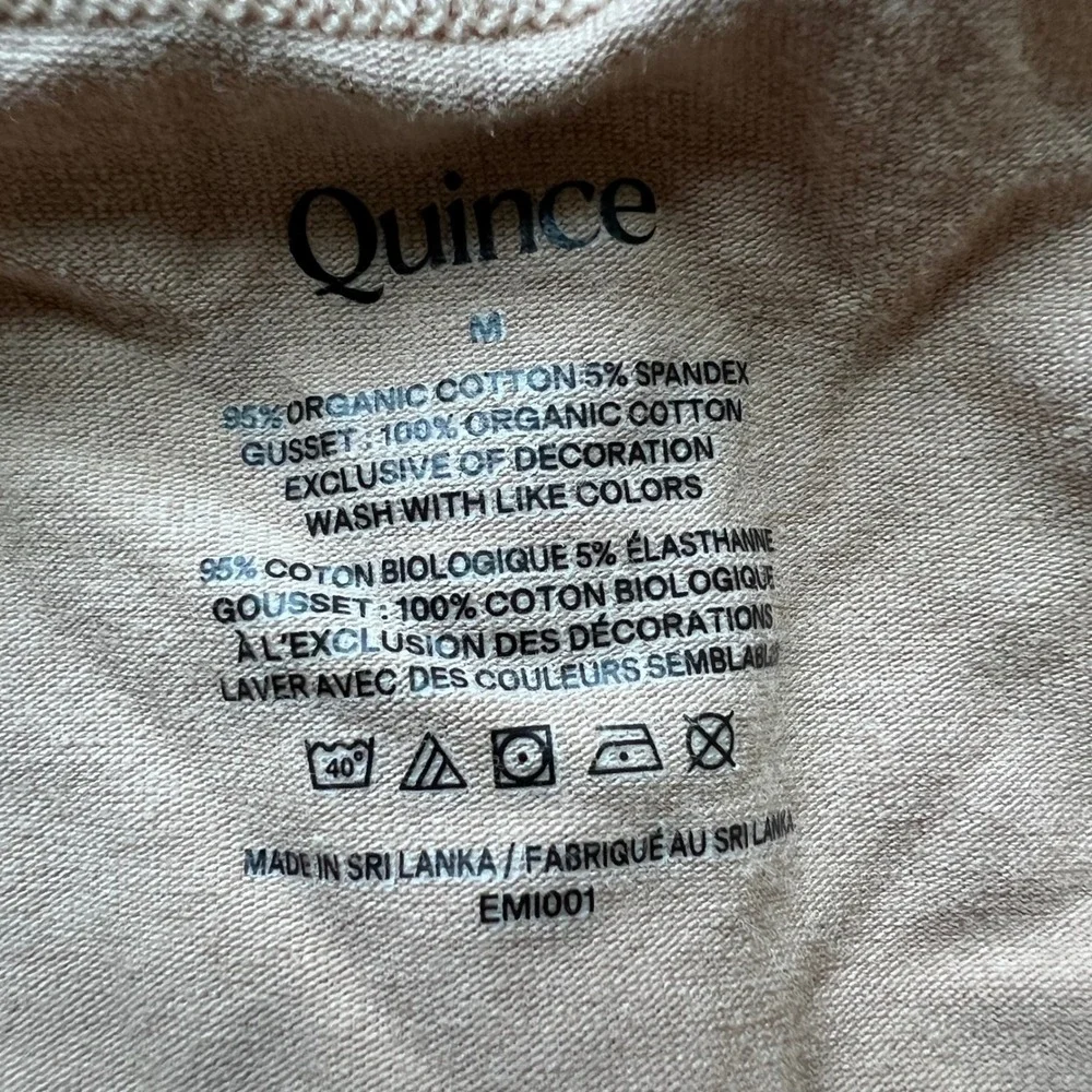 Quince Womens Organic Cotton Stretch Bikini Panties 4-Pack Tan Nude Size Medium